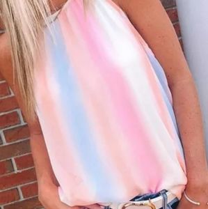 🤩HOST PICK🤩 Rainbow halter loose tank top